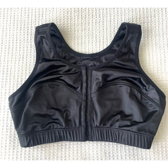 Enell Sports Bra Size 3 NL100 Wireless Black Front Hook High Impact Wire Free - Picture 1 of 3